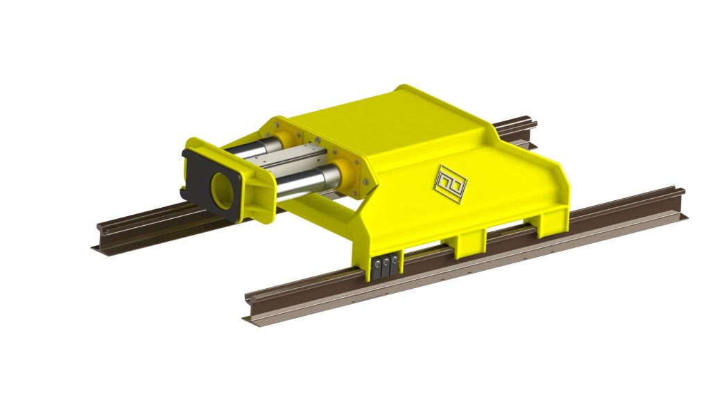 بافر استاپ هیدرولیکی نصب شده در خطوط توسعه خط یک قطار شهری مشهد